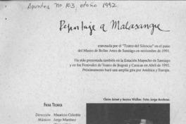 El perfil de un mimo, Mauricio Celedón  [artículo] Pedro Celedón Bañados.