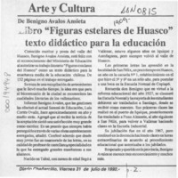 Libro "Figuras estelares de Huasco" texto didáctico para la educación  [artículo].