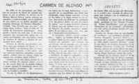 Carmen de Alonso  [artículo] José Flores Leiva.