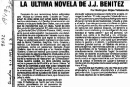 La última novela de J. J. Benítez  [artículo] Wellington Rojas Valdebenito.