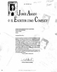 Jorge Amado o el escritor como cómplice  [artículo] Cecilia García Huidobro.