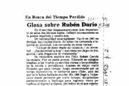 Glosa sobre Rubén Darío  [artículo] Juan Montecino Parra.