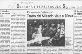 Teatro del Silencio viaja a Túnez  [artículo].