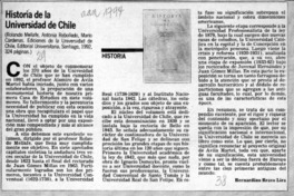 Historia de la Universidad de Chile  [artículo] Bernardino Bravo Lira.