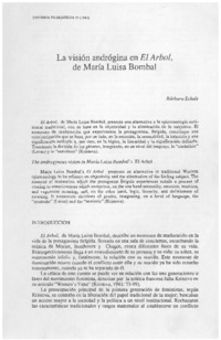 La visión andrógina en "El árbol" de María Luisa Bombal
