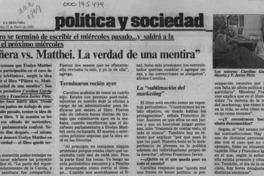 "Piñera vs. Matthei, la verdad de una mentira"  [artículo].