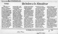 Un bolero a lo Almodóvar [artículo] Carlos Monge A.