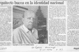 Arquitecto bucea en la identidad nacional  [artículo] María José González.