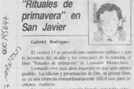 "Rituales de primavera" en San Javier