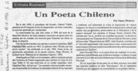 Un poeta chileno  [artículo] Omar Monroy.