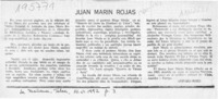 Juan Marin Rojas  [artículo] Amparo Pozo.