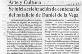 Se inicia celebración de centenario del natalicio de Daniel de la Vega  [artículo].