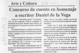 Concurso de cuento en homenaje a escritor Daniel de la Vega  [artículo].