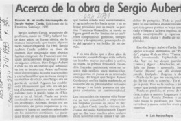 Acerca de la obra de Sergio Aubert  [artículo] Luis Merino Reyes.