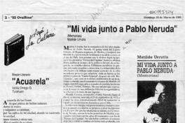 "Mi vida junto a Pablo Neruda"  [artículo].