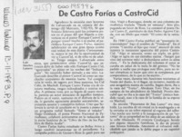 De Castro Farías a CastroCid  [artículo] Luis Sánchez Latorre.
