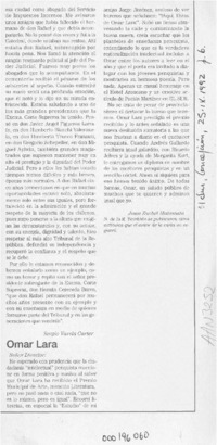 Omar Lara  [artículo] Juan Zuchet Matamala.