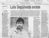 Luis Sepúlveda existe  [artículo] Carlos Orellana.
