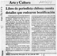 Libro de periodista chilena cuenta detalles que rodearon beatificación  [artículo].