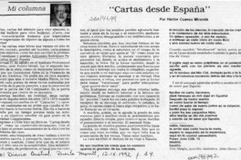 "Cartas sobre España"  [artículo] Héctor Cuevas Miranda.