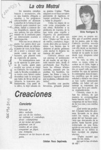 La otra Mistral  [artículo] Silvia Rodríguez B.
