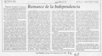 Romance de la Independencia  [artículo] León C. Santoro Funés.