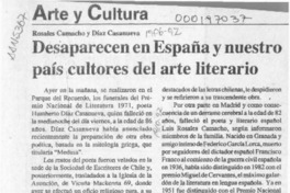 Desaparecen en España y nuestro país cultores del arte literario  [artículo].