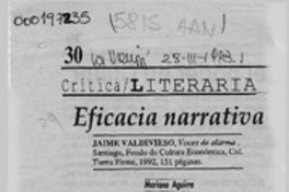 Eficacia narrativa  [artículo] Mariano Aguirre.