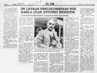 De letras precolombinas nos habla Juan Antonio Massone  [artículo].