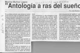 "Antología a ras del sueño"  [artículo] José Arraño Acevedo.