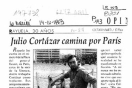 Julio Cortázar camina por París  [artículo] Octavi Marti.