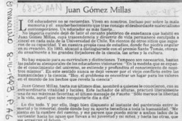 Juan Gómez Millas  [artículo] U. S. T.