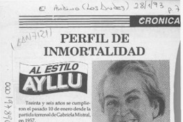 Perfil de inmortalidad  [artículo] Ana Bustamante.