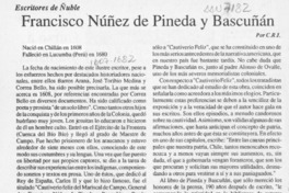 Francisco Núñez de Pineda y Bascuñán  [artículo] C. R. I.