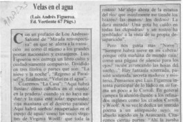 Velas en el agua  [artículo] Carlos León Pezoa.