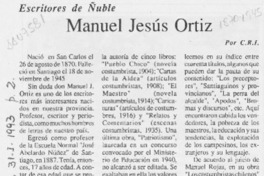 Manuel Jesús Ortiz  [artículo] C. R. I.