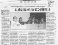 El drama en la experiencia  [artículo] Ana María Risco.