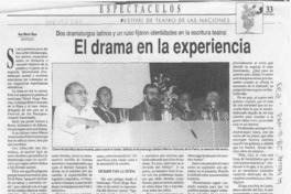 El drama en la experiencia  [artículo] Ana María Risco.
