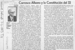 Carrasco Albano y la Constitución del 33  [artículo] Manuel Salvat Monguillot.