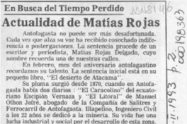 Actualidad de Matías Rojas  [artículo] Roberto Estay Pacheco.