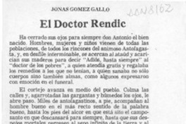El doctor Rendic  [artículo] Jonás Gómez Gallo.