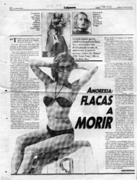 Anorexia, flacas a morir  [artículo] Andrea Bostelmann.