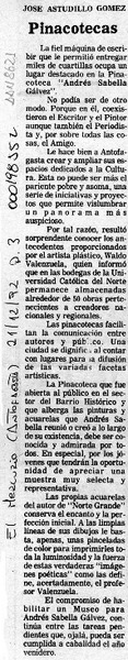 Pinacotecas  [artículo] José Astudillo Gómez.