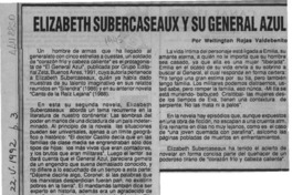 Elizabeth, Subercaseaux y su general azul  [artículo] Wellington Rojas Valdebenito.