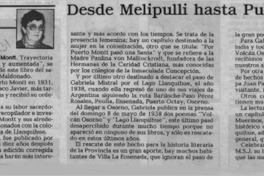 Desde Melipulli hasta Puerto Montt  [artículo] Antonieta Rodríguez París.