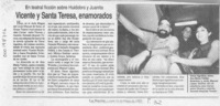 Vicente y Santa Teresa, enamorados  [artículo].