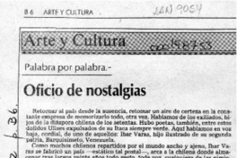 Oficio de nostalgias  [artículo] Marcelo Novoa.