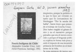 Poesía Indígena de Chile  [artículo] J. C.