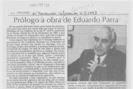 Prólogo a obra de Eduardo Parra