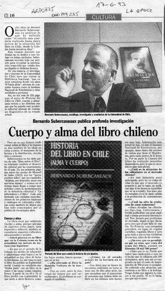 Cuerpo y alma del libro chileno  [artículo].